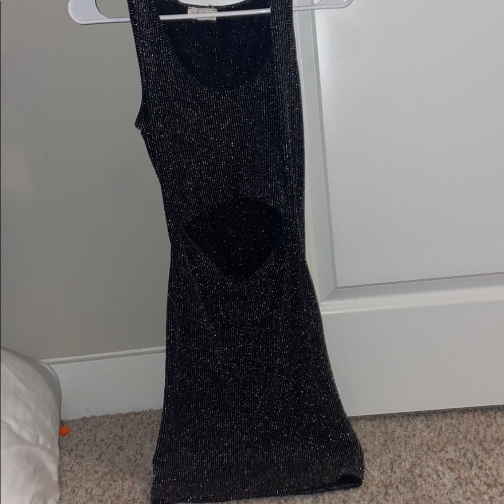 Black sparkle cocktail dress